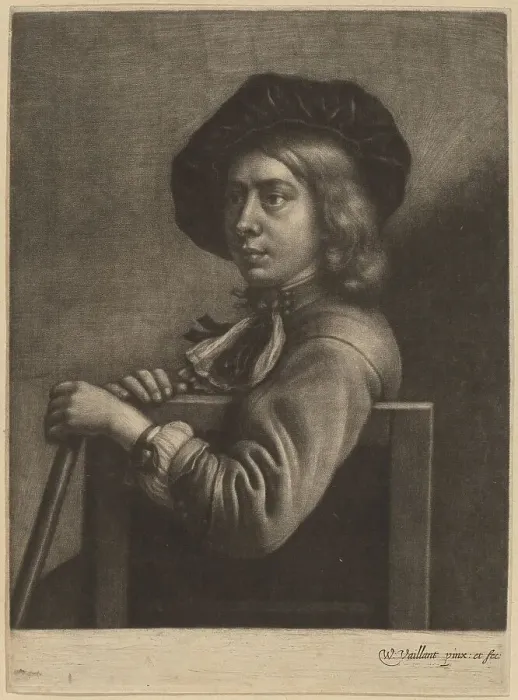 Framed Print : Self-Portrait. Creator: Wallerant Vaillant Framed Print : Self-Portrait. Creator: Wallerant Vaillant