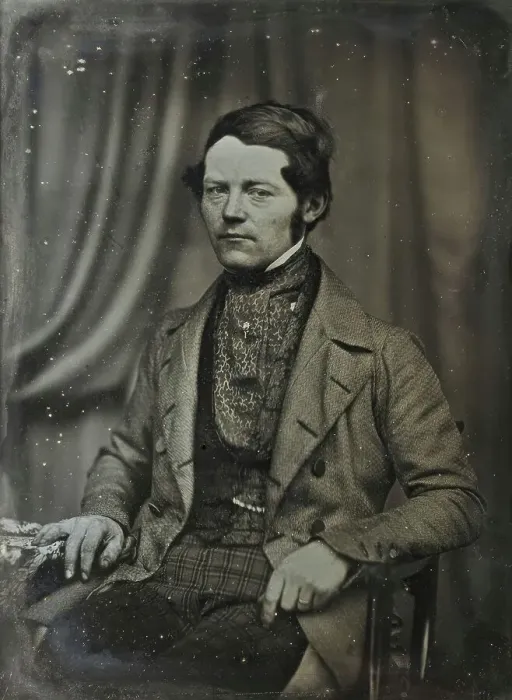 Framed Print : Self-portrait of the daguerreot typist and manufacturer Johan Wilhelm Bergström (1812-1881), c1850. Creator: Mats Landin Framed Print : Self-portrait of the daguerreot typist and manufacturer Johan Wilhelm Bergström (1812-1881), c1850. Creator: Mats Landin