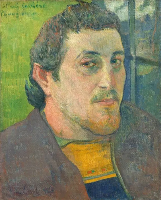 Framed Print : Self-Portrait Dedicated to Carriere, 1888 or 1889. Creator: Paul Gauguin Framed Print : Self-Portrait Dedicated to Carriere, 1888 or 1889. Creator: Paul Gauguin