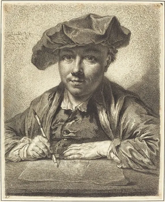 Framed Print : Self-Portrait, Drawing, 1752. Creator: Georg Friedrich Schmidt Framed Print : Self-Portrait, Drawing, 1752. Creator: Georg Friedrich Schmidt