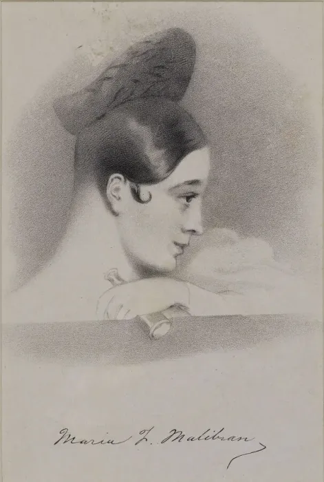 Framed Print : Self-Portrait, Early 1830s. Creator: Malibran-Garcia, Maria (1808-1836) Framed Print : Self-Portrait, Early 1830s. Creator: Malibran-Garcia, Maria (1808-1836)