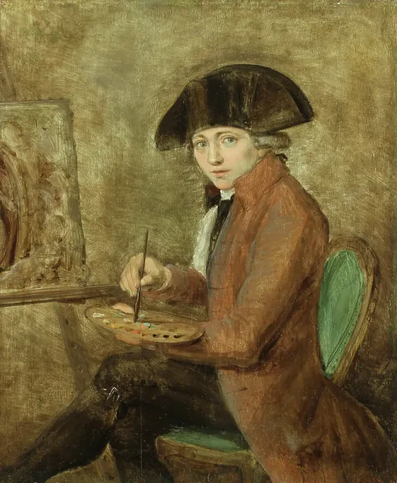 Framed Print : Self-portrait At the Easel, 1794. Creator: Dubois, Louis-Jacques (1768-1843) Framed Print : Self-portrait At the Easel, 1794. Creator: Dubois, Louis-Jacques (1768-1843)