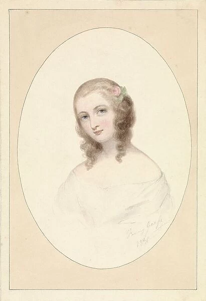 Self-portrait of Fanny Geefs-Corr, 1841. Creator: Fanny Geefs