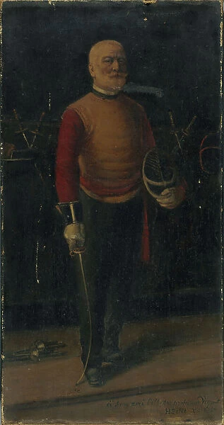 Self-portrait as a fencing master, 1887. Creator: Henri Petit