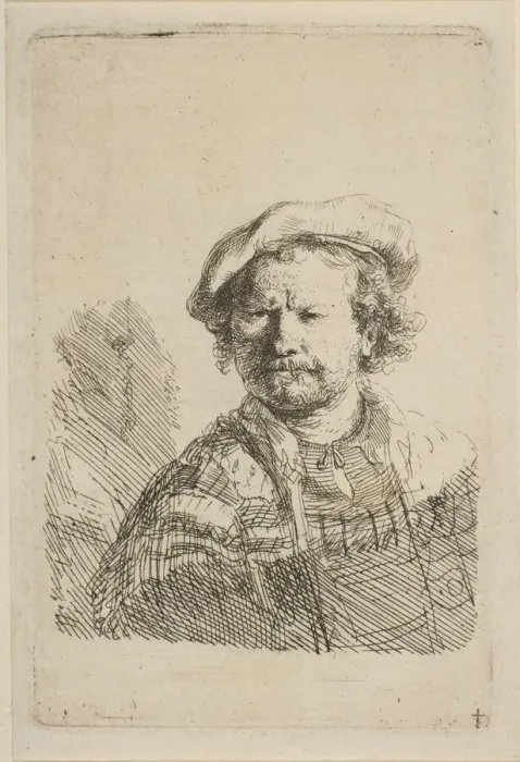 Framed Print : Self-Portrait in a Flat Cap and Embroidered Dress, ca. 1642 Framed Print : Self-Portrait in a Flat Cap and Embroidered Dress, ca. 1642