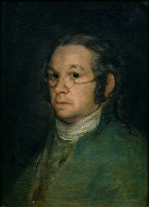 Framed Print : Self-Portrait with Glasses. Artist: Goya, Francisco, de (1746-1828) Framed Print : Self-Portrait with Glasses. Artist: Goya, Francisco, de (1746-1828)