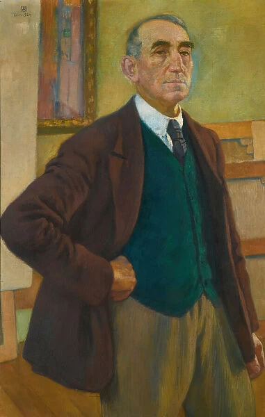Self Portrait in a Green Waistcoat, 1924. Creator: Rysselberghe