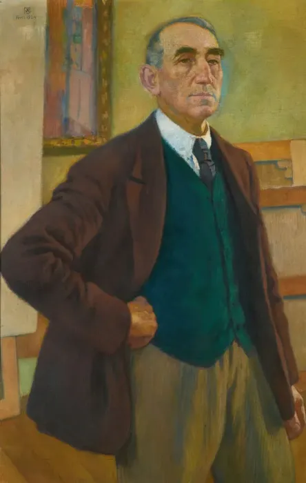 Framed Print : Self Portrait in a Green Waistcoat, 1924. Creator: Rysselberghe Framed Print : Self Portrait in a Green Waistcoat, 1924. Creator: Rysselberghe