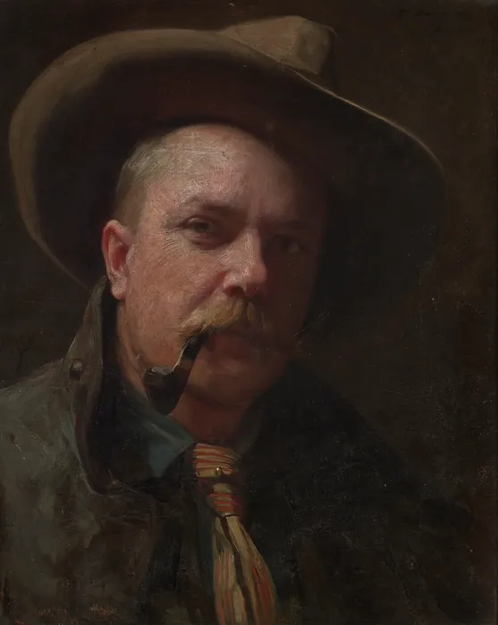 Framed Print : Self-Portrait in a Hat, 1901. Creator: Damazy Kotowski Framed Print : Self-Portrait in a Hat, 1901. Creator: Damazy Kotowski