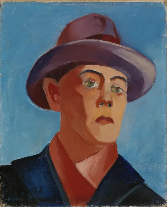 Framed Print : Self-Portrait with a Hat, 1928. Creator: Vaino Kunnas Framed Print : Self-Portrait with a Hat, 1928. Creator: Vaino Kunnas