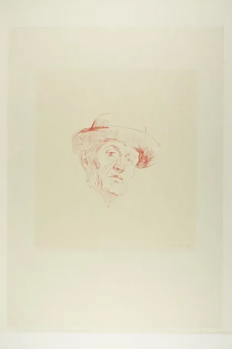 Framed Print : Self-Portrait with Hat I, 1927. Creator: Edvard Munch Framed Print : Self-Portrait with Hat I, 1927. Creator: Edvard Munch