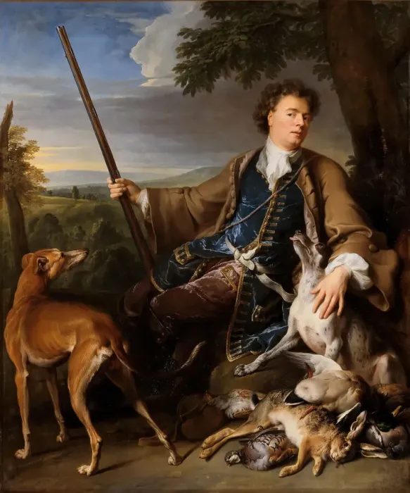 Framed Print : Self-Portrait in Hunting Dress, ca 1699. Creator: Desportes Framed Print : Self-Portrait in Hunting Dress, ca 1699. Creator: Desportes
