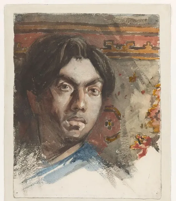 Framed Print : Self-portrait by Jan Toorop, 1881. Creator: Jan Toorop Framed Print : Self-portrait by Jan Toorop, 1881. Creator: Jan Toorop
