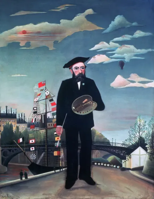 Framed Print : Self Portrait, from L Ile Saint-Louis, 1890. Artist: Henri Rousseau Framed Print : Self Portrait, from L Ile Saint-Louis, 1890. Artist: Henri Rousseau