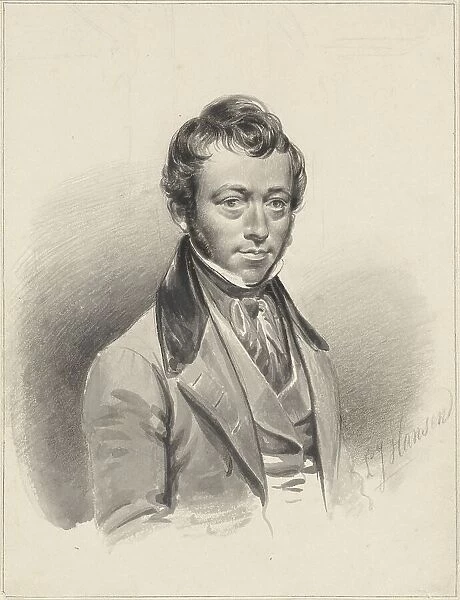 Self -portrait of Lambertus Johannes Hansen, 1840. Creator: Lambertus Johannes Hansen
