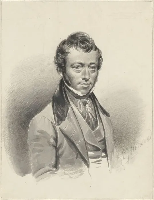 Framed Print : Self -portrait of Lambertus Johannes Hansen, 1840. Creator: Lambertus Johannes Hansen Framed Print : Self -portrait of Lambertus Johannes Hansen, 1840. Creator: Lambertus Johannes Hansen
