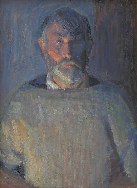 Self-Portrait - Lamplight, 1918-1920. Creator: Niels Larsen Stevns