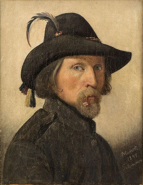Self-Portrait as Legionnaire, 1848. Creator: Blunck, Ditlev (Detlef) (1798-1854)