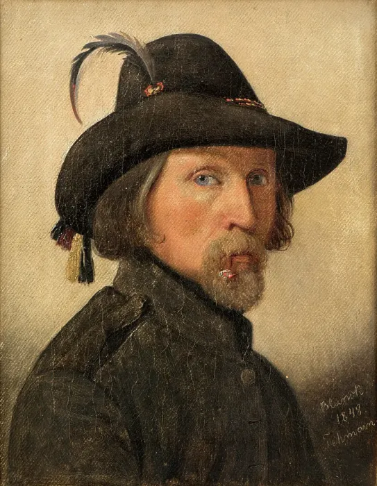 Framed Print : Self-Portrait as Legionnaire, 1848. Creator: Ditlev Blunck Framed Print : Self-Portrait as Legionnaire, 1848. Creator: Ditlev Blunck