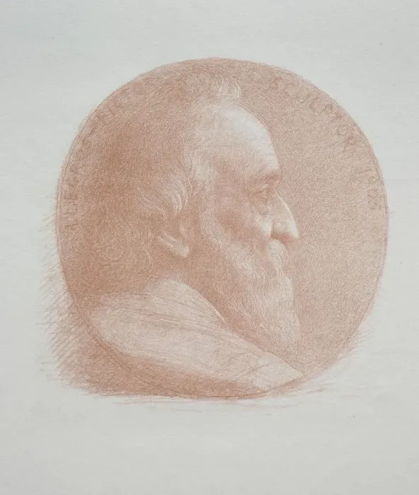 Framed Print : Self-Portrait, Medallion No. 2 (11th Plate). Creator: Alphonse Legros (French, 1837-1911) Framed Print : Self-Portrait, Medallion No. 2 (11th Plate). Creator: Alphonse Legros (French, 1837-1911)