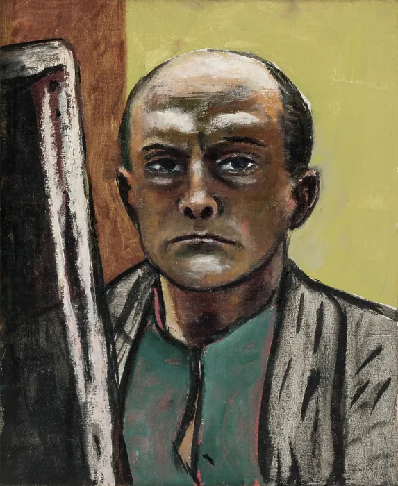 Framed Print : Self-Portrait in Olive and Brown, 1945. Creator: Max Beckmann Framed Print : Self-Portrait in Olive and Brown, 1945. Creator: Max Beckmann