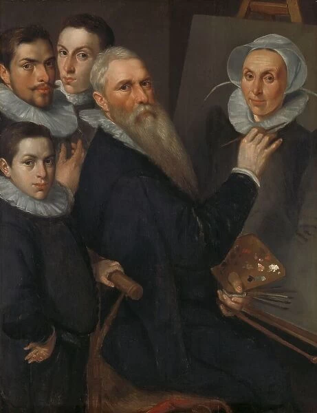 Self Portrait of the Painter and his Family, 1594. Creator: Jacob Willemsz. Delff the Younger