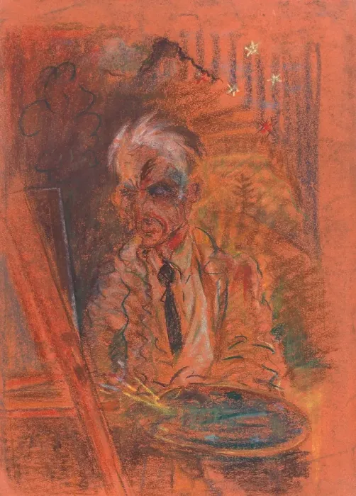 Framed Print : Self-portrait with a palette, 1925-1930. Creator: Arnold Peter Weisz-Kubincan Framed Print : Self-portrait with a palette, 1925-1930. Creator: Arnold Peter Weisz-Kubincan