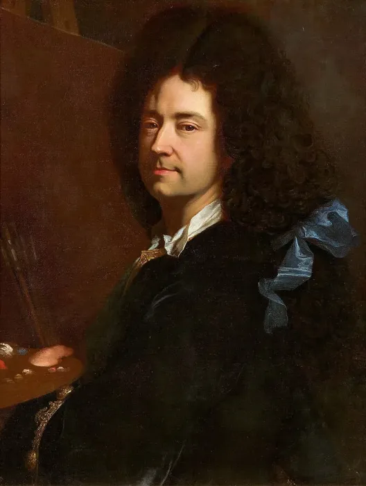 Framed Print : Self-Portrait with Palette, ca 1705. Creator: Rigaud, Hyacinthe François Honoré (1659-1743) Framed Print : Self-Portrait with Palette, ca 1705. Creator: Rigaud, Hyacinthe François Honoré (1659-1743)