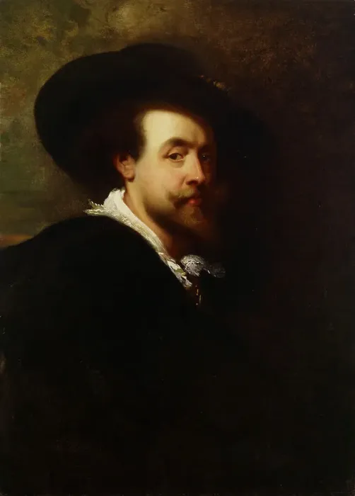 Framed Print : Self Portrait of Peter Paul Rubens, copy, 1842-1866. Creator: Wladimir Swertschkoff