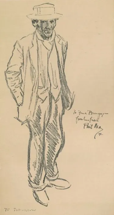 Framed Print : A Self Portrait of Phil May, 1896, (1903). Artist: Philip William May Framed Print : A Self Portrait of Phil May, 1896, (1903). Artist: Philip William May