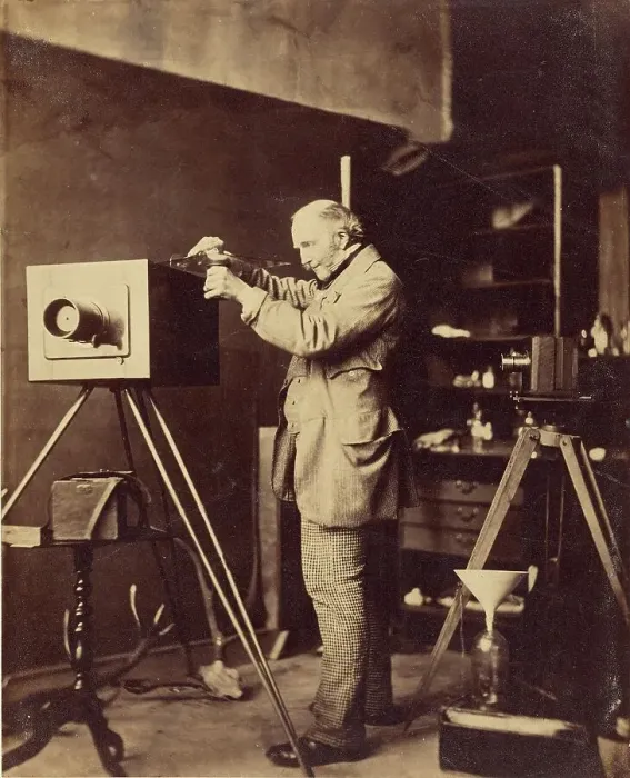 Framed Print : Self-portrait preparing a Collodion plate, 1856-1859. Creator: Horatio Ross Framed Print : Self-portrait preparing a Collodion plate, 1856-1859. Creator: Horatio Ross