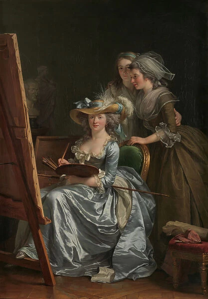 Self-Portrait with Two Pupils, Marie Gabrielle Capet (1761-1818) and Marie Marguerite