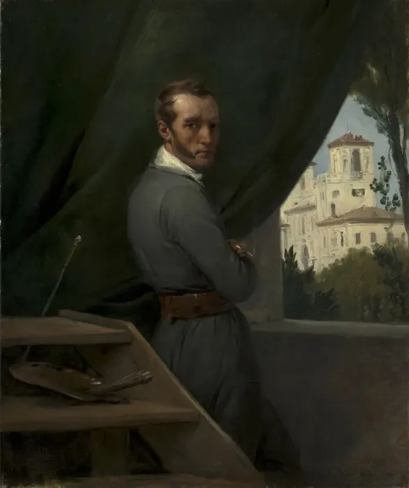 Framed Print : Self-Portrait in Rome, 1832. Creator: Horace Vernet (French, 1789-1863) Framed Print : Self-Portrait in Rome, 1832. Creator: Horace Vernet (French, 1789-1863)