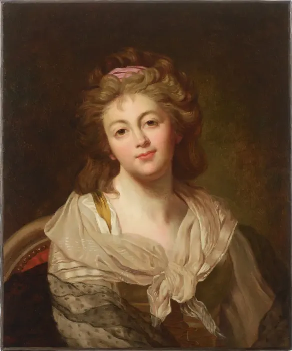 Framed Print : Self-Portrait, Second Half of the 18th cen Creator: Bouliard, Marie-Genevieve (1763-1825) Framed Print : Self-Portrait, Second Half of the 18th cen Creator: Bouliard, Marie-Genevieve (1763-1825)
