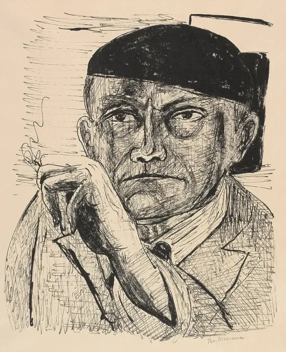 Framed Print : Self-Portrait (Selbstbildnis), 1946. Creator: Max Beckmann Framed Print : Self-Portrait (Selbstbildnis), 1946. Creator: Max Beckmann