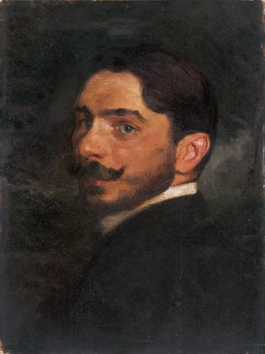 Framed Print : Self-Portrait (Self-Portrait in a Dark Coat), 1900-1905. Creator: Milan Thomka Mitrovsky Framed Print : Self-Portrait (Self-Portrait in a Dark Coat), 1900-1905. Creator: Milan Thomka Mitrovsky
