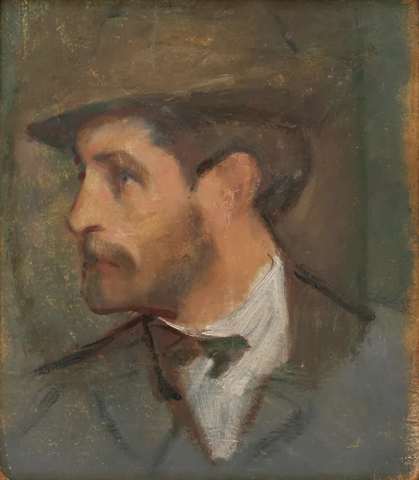 Framed Print : Self-Portrait - Small, around 1900. Creator: Milan Thomka Mitrovsky Framed Print : Self-Portrait - Small, around 1900. Creator: Milan Thomka Mitrovsky