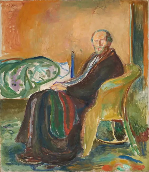 Framed Print : Self-Portrait with the Spanish Flu, 1919. Creator: Munch, Edvard (1863-1944) Framed Print : Self-Portrait with the Spanish Flu, 1919. Creator: Munch, Edvard (1863-1944)