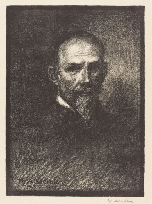 Framed Print : Self-Portrait (Steinlen de face, tete droite), 1905. Creator Framed Print : Self-Portrait (Steinlen de face, tete droite), 1905. Creator