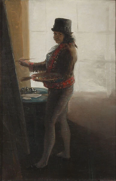 Self-Portrait in the studio. Artist: Goya, Francisco, de (1746-1828)