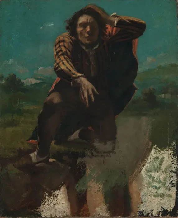 Framed Print : Self-Portrait (The Man Made Mad by Fear). Artist: Courbet, Gustave (1819-1877) Framed Print : Self-Portrait (The Man Made Mad by Fear). Artist: Courbet, Gustave (1819-1877)