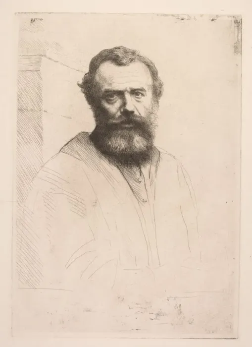 Framed Print : Self-Portrait (Third Plate). Creator: Alphonse Legros (French, 1837-1911) Framed Print : Self-Portrait (Third Plate). Creator: Alphonse Legros (French, 1837-1911)