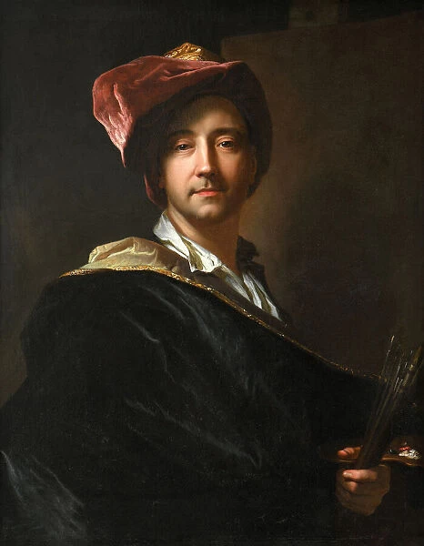 Self Portrait in a Turban, 1698. Creator: Rigaud, Hyacinthe Francois Honoré