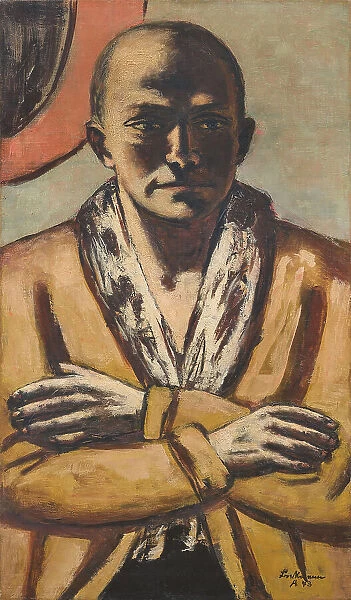 Self-portrait yellow-pink, 1943. Creator: Beckmann, Max (1884-1950)