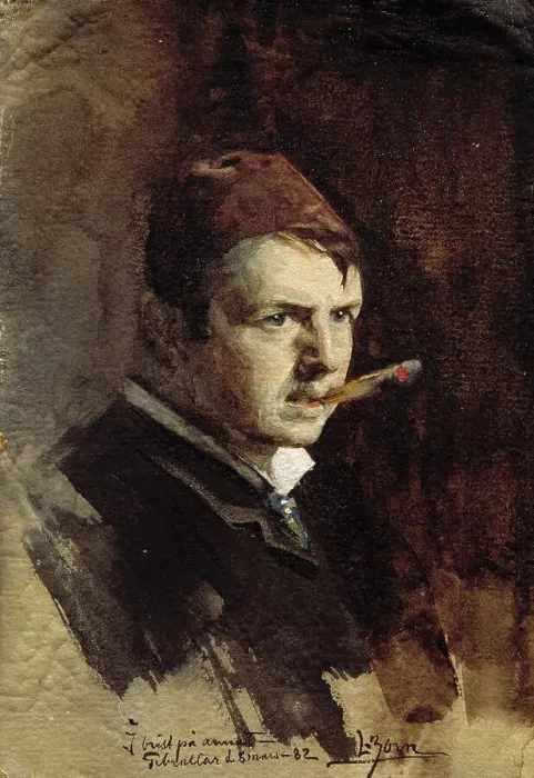 Framed Print : Selfportrait, 1882. Creator: Anders Leonard Zorn Framed Print : Selfportrait, 1882. Creator: Anders Leonard Zorn
