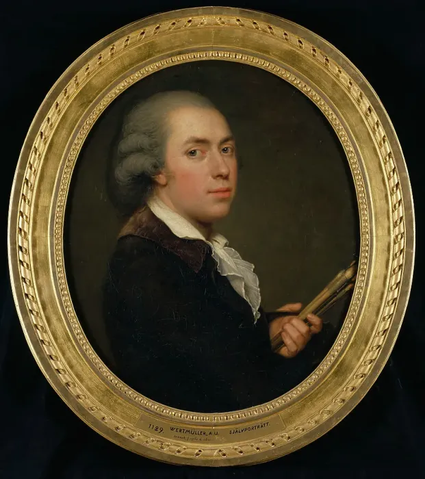 Framed Print : Selfportrait, late 1790s. Creator: Adolf Ulric Wertmüller Framed Print : Selfportrait, late 1790s. Creator: Adolf Ulric Wertmüller