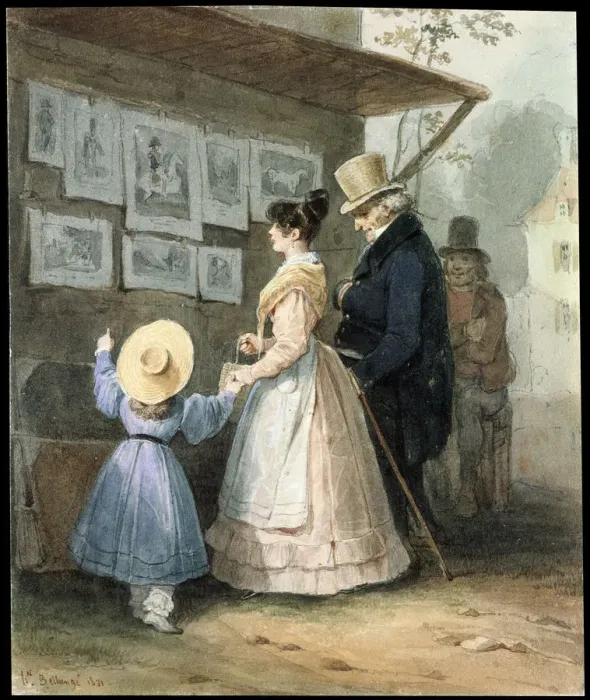Framed Print : At the seller of engravings, 1831 Framed Print : At the seller of engravings, 1831