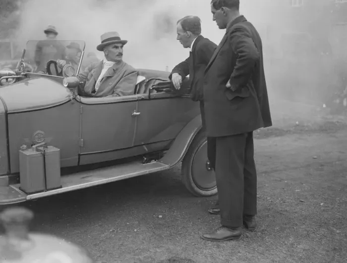 Framed Print : Selwyn Edge in an AC open 2-seater, Brooklands, Surrey, c1921. Artist: Bill Brunell Framed Print : Selwyn Edge in an AC open 2-seater, Brooklands, Surrey, c1921. Artist: Bill Brunell