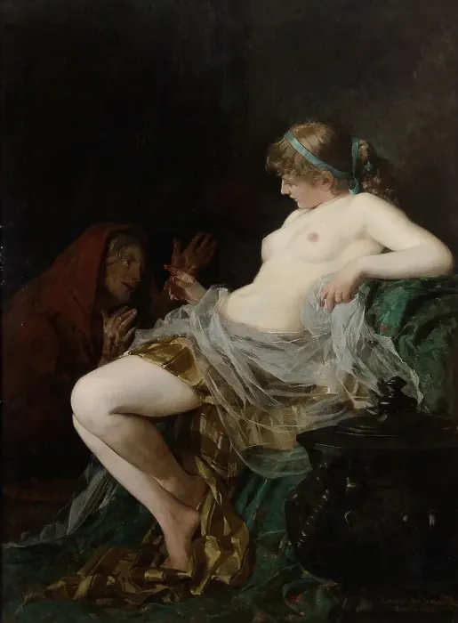 Framed Print : Semele and Beroe, 1886. Creator: Clementz, Hermann (1852-1930) Framed Print : Semele and Beroe, 1886. Creator: Clementz, Hermann (1852-1930)