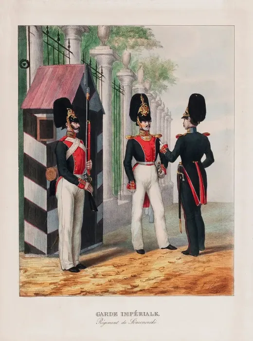Framed Print : The Semenovsky Life-Guards Regiment, First quarter of 19th cen Artist: Vernet, Horace (1789-1863) Framed Print : The Semenovsky Life-Guards Regiment, First quarter of 19th cen Artist: Vernet, Horace (1789-1863)